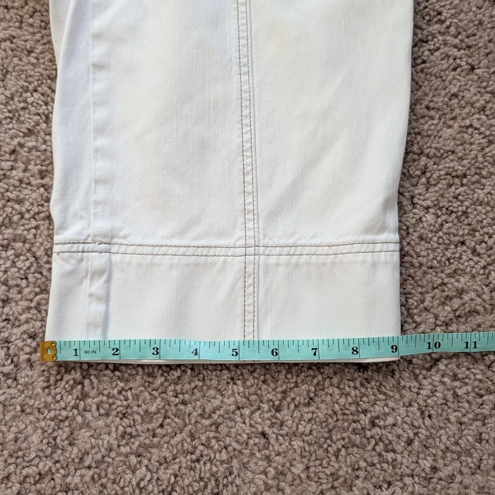 CABi White Out N About Denim Bermuda Shorts Size 6